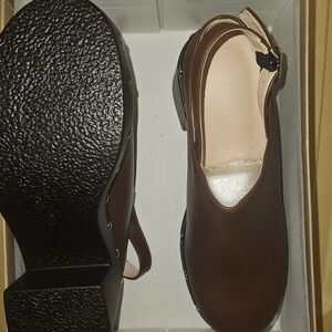 Women's Brown Mary Jane Block Heel Shoes